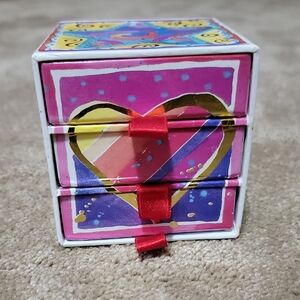 Colorful Heart Motif Jewelry Box